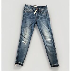 Madewell 9" High Rise Skinny Jeans‎ Women's 27P Distressed Raw Hem NWT